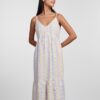 Light Purple Women's Striped Midi Dress Pieces Kaitlyn - Women