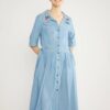 Light blue Ladies Shirt Dress Blutsgeschwister - Women
