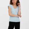 Light blue basic T-shirt VERO MODA Filli - Women