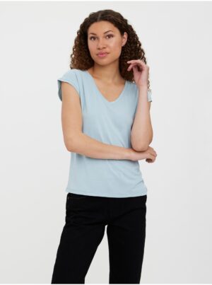 Light blue basic T-shirt VERO MODA Filli - Women