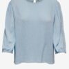 Light blue blouse with three-quarter sleeves JDY Lucy - Ladies