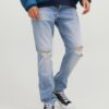 Light blue men straight fit jeans Jack & Jones Tim - Men