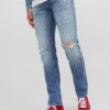 Light blue men's slim fit jeans Jack & Jones Glenn - Men's