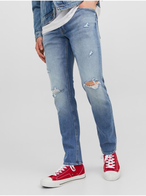 Light blue men's slim fit jeans Jack & Jones Glenn - Men's
