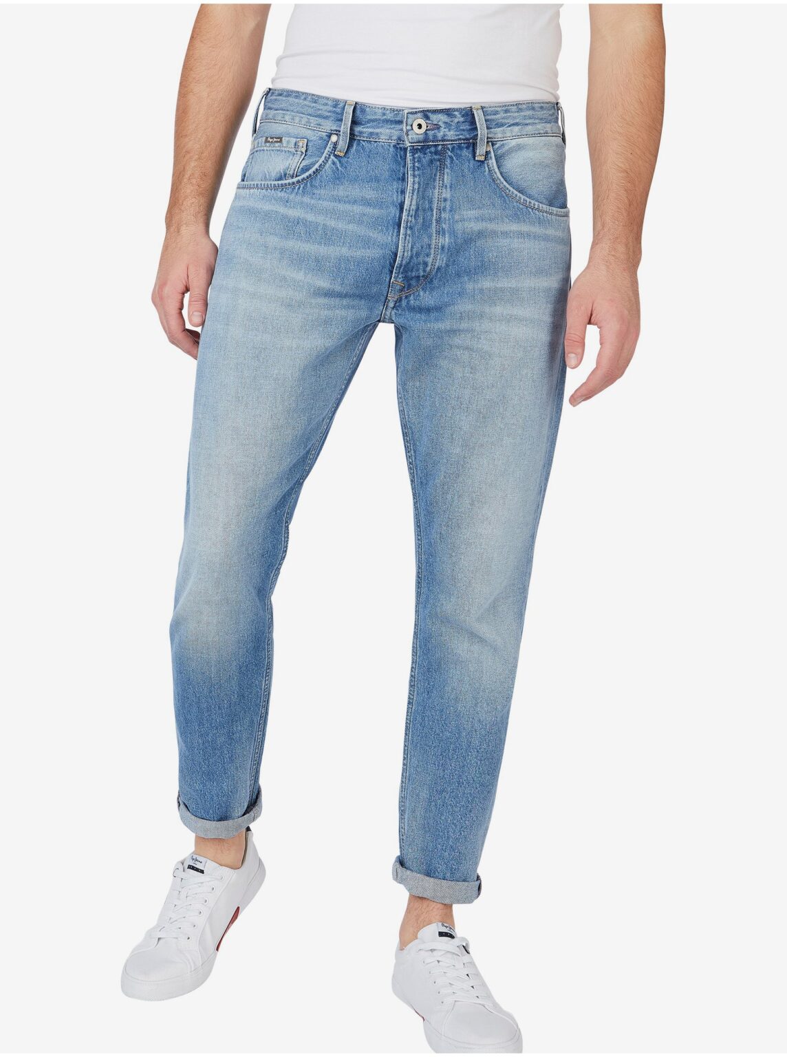 Light blue men's straight fit jeans Pepe Jeans Callen - Men