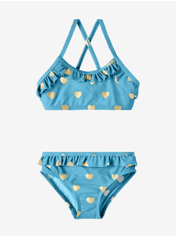 Light blue patterned swimsuit for girls name it Zuma - Girls