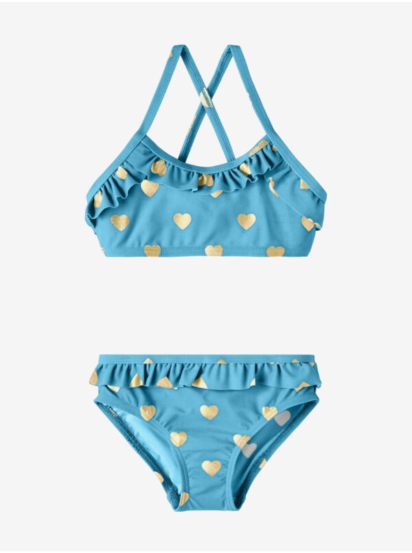 Light blue patterned swimsuit for girls name it Zuma - Girls