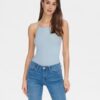 Light blue ribbed tank top JDY Fransiska - Women
