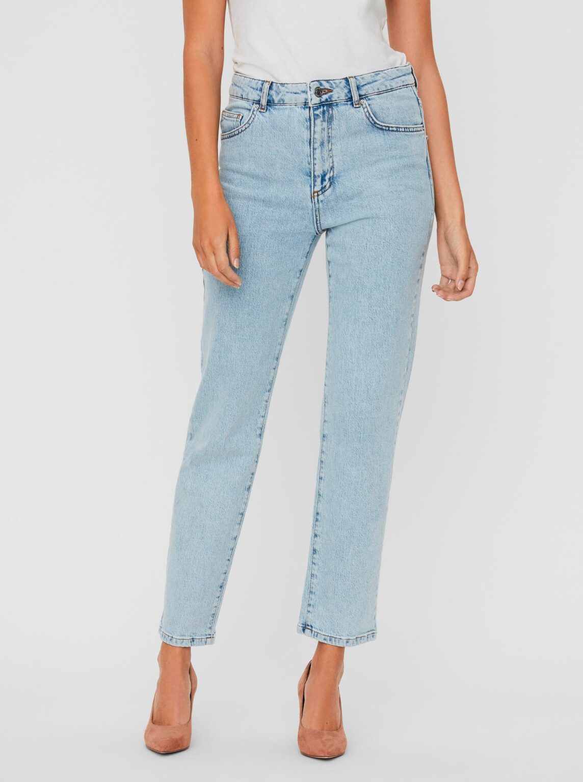 Light blue straight fit jeans VERO MODA Carla - Women