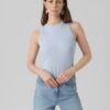 Light blue women's ribbed basic tank top AWARE by VERO MODA Lavend - Women's