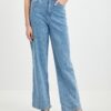 Light blue women's wide jeans AWARE by VERO MODA Rebecca - Women's