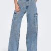 Light blue women's wide jeans with pockets ONLY Hope - Women