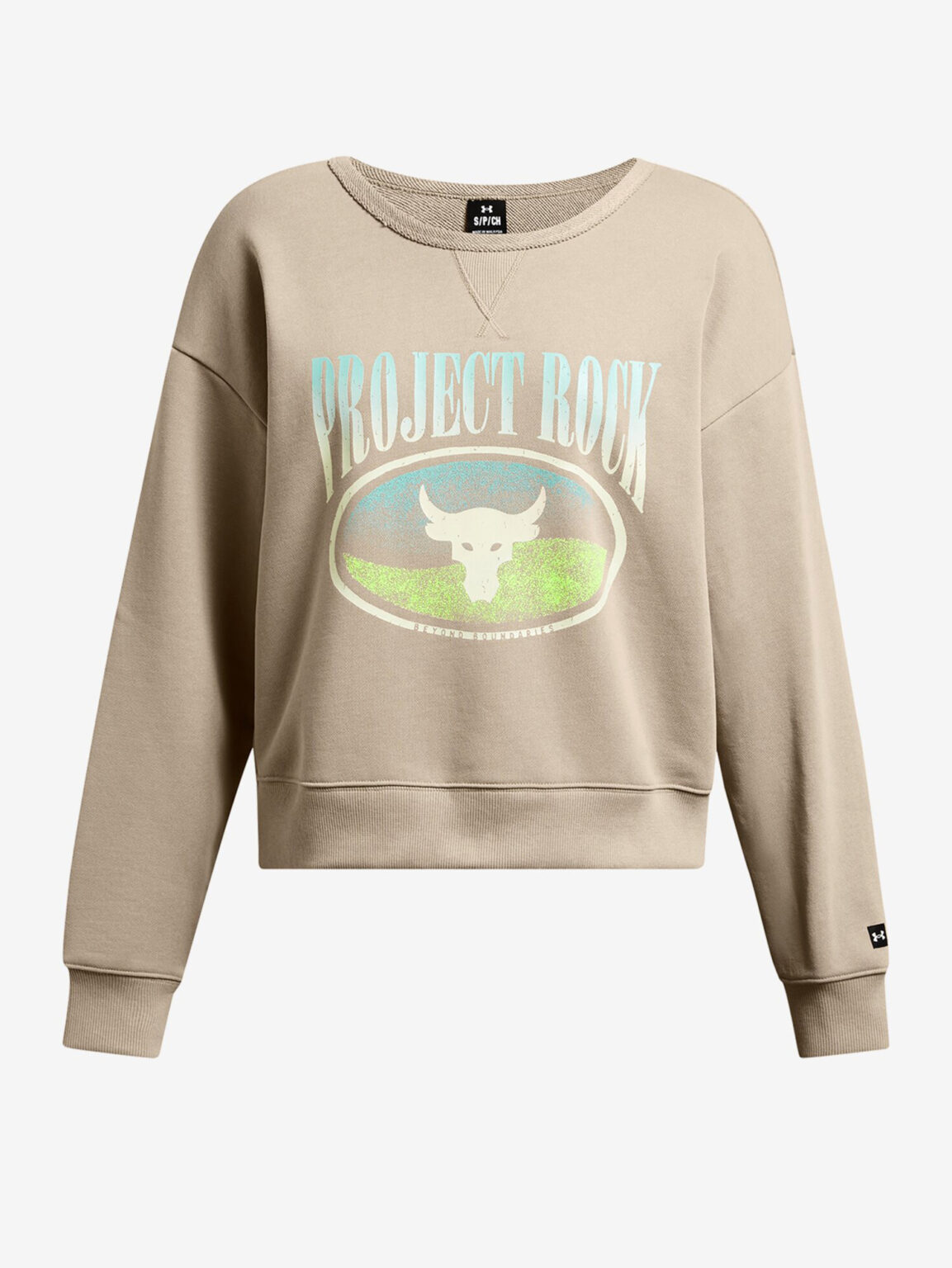 Light brown sweatshirt Under Armour Pjt Rck HW Terry LS Q1