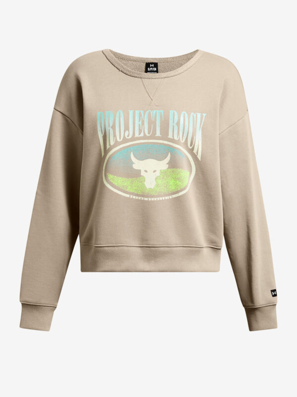 Light brown sweatshirt Under Armour Pjt Rck HW Terry LS Q1