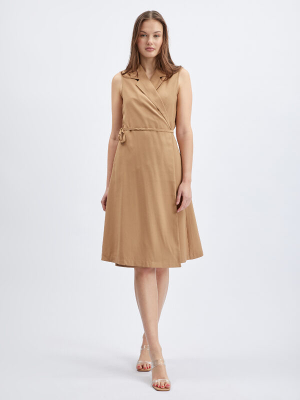 Light brown women's wrap dress ORSAY
