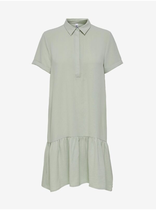 Light gray shirt dress with frills JDY Lion - Women