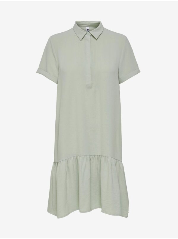 Light gray shirt dress with frills JDY Lion - Women Light gray shirt dress with frills JDY Lion - Women