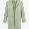 Light green lightweight coat for women in suede finish ONLY CARMAKOMA - Ladies