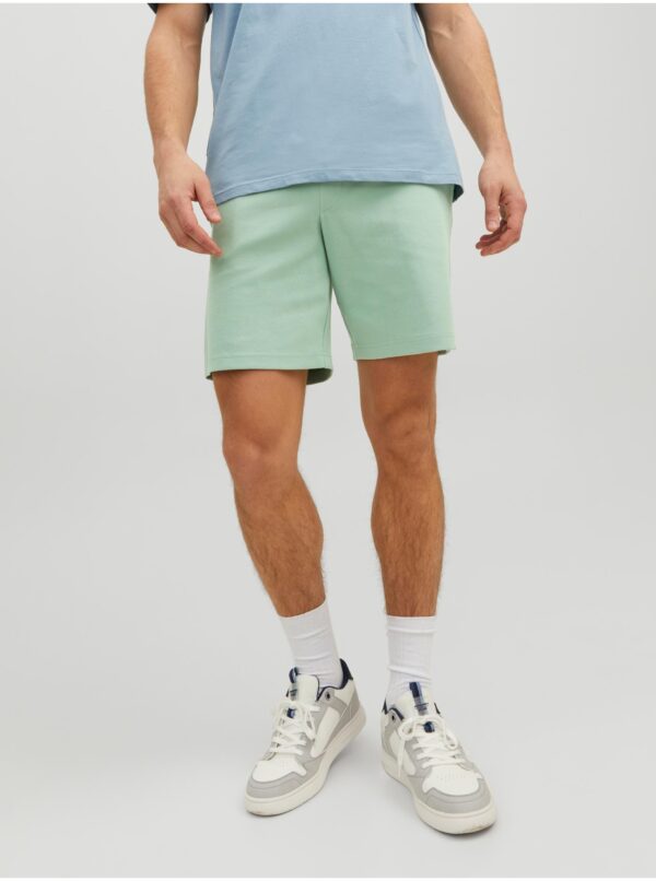 Light green men's basic sweat shorts Jack & Jones New Ba - Men's
