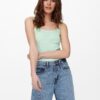 Light green tank top with ONLY Clara inscription - Women's