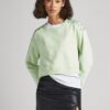 Light green women's floral sweatshirt Pepe Jeans Alissa - Women's