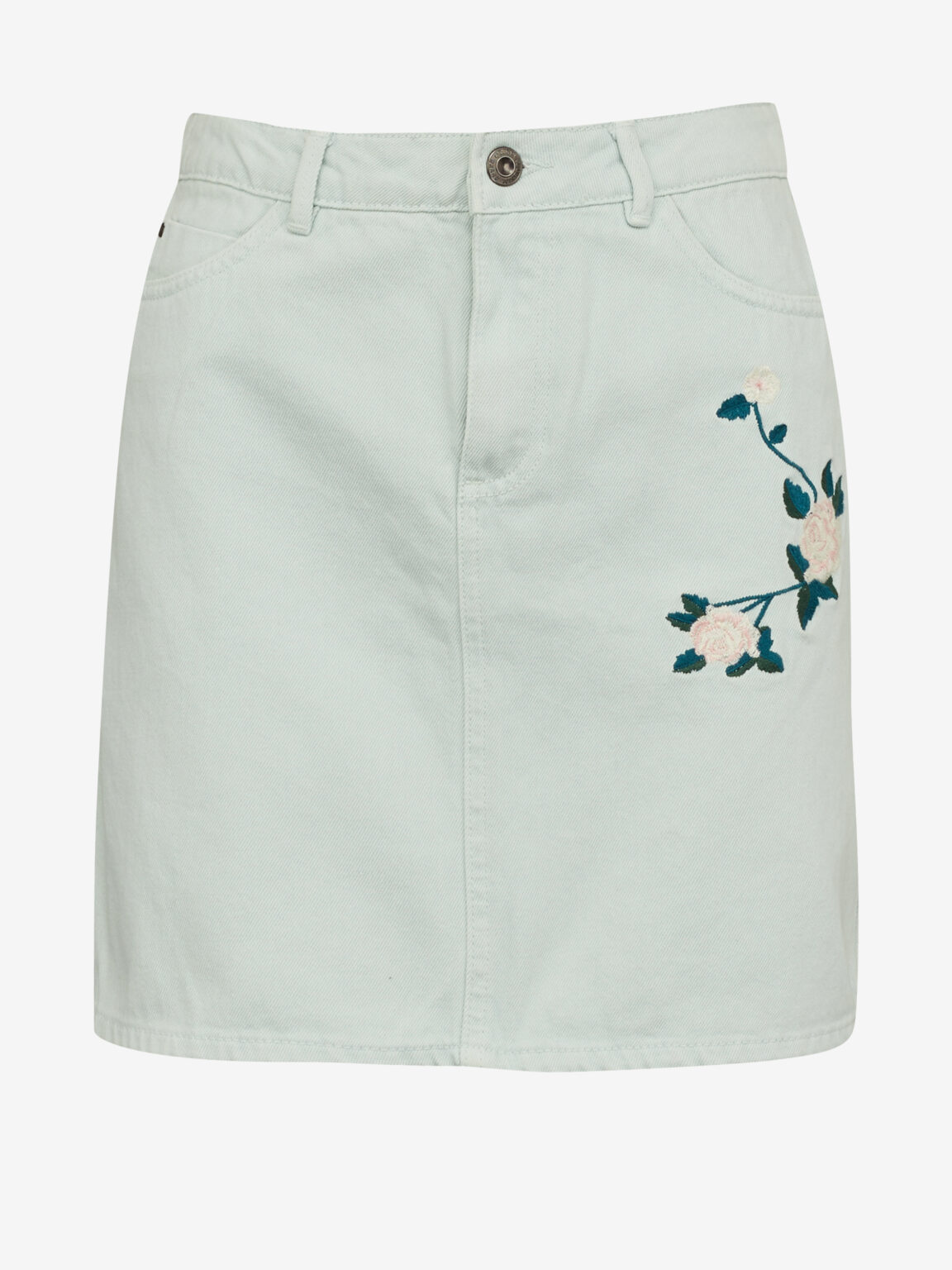 Light green women's skirt CAMAIEU