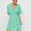 Light green wrap dress VERO MODA Ibina - Women