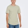 Light grey brindle men's basic T-shirt ONLY & SONS Benne - Men