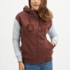 Light grey-burgundy women's hoodie Picture - Women's
