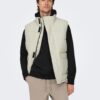 Light grey men's quilted vest ONLY & SONS Carl - Men's