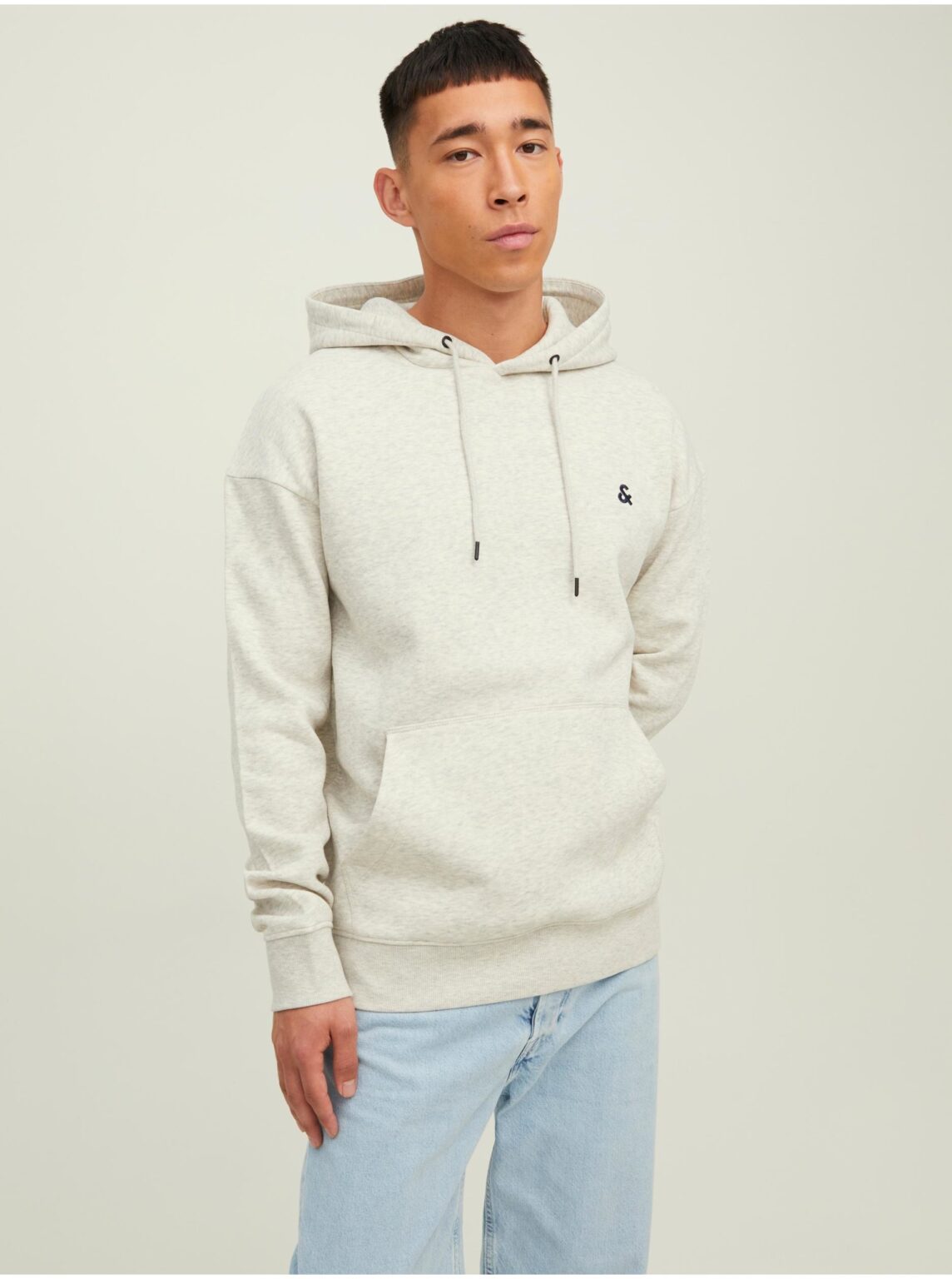 Light grey striped hoodie Jack & Jones Star - Men's