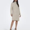 Light grey women's brindle sweater dress ONLY Silly - Women