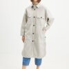 Light grey women's long shirt jacket Picture Sotola - Women's