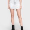 Light grey women's short denim skirt Replay - Women's