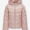 Light pink girly quilted jacket ONLY New Talia - Girls