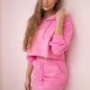 Light pink sweatshirt set with skirt