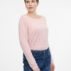 Light pink women's long-sleeved T-shirt ORSAY - Women's