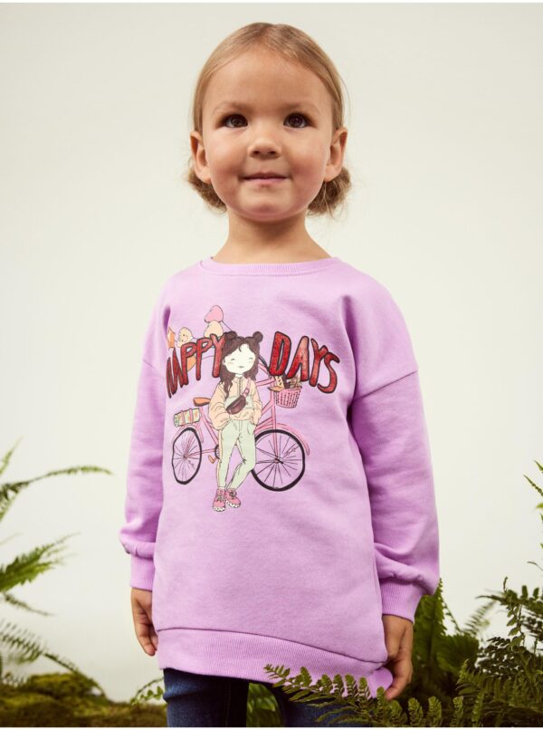 Light purple girl's sweatshirt name it Kirsten - Girls