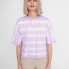 Light purple patterned loose T-shirt Noisy May Buster - Women
