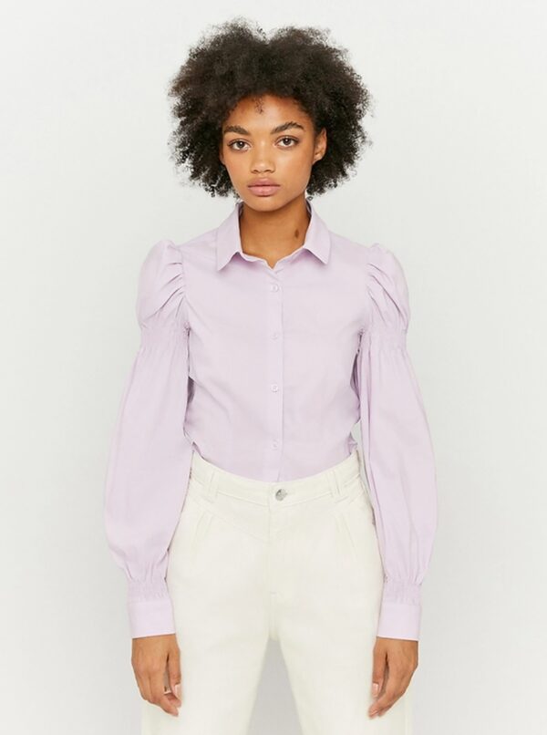 Light purple shirt with gathered sleeves TALLY WEiJL - Women