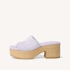Light purple suede heeled slippers Tamaris - Women's