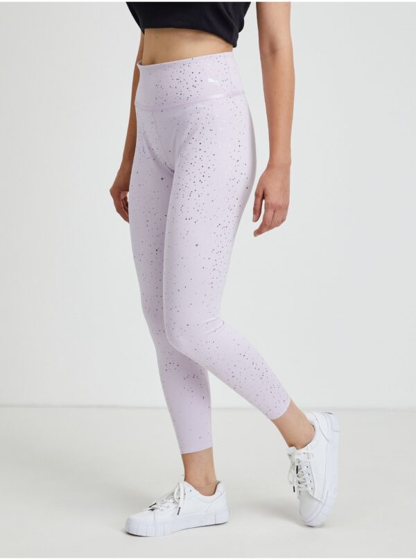 Light purple women's patterned sports leggings Puma - Women's