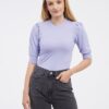 Light purple women's ribbed t-shirt VILA Felia - Women's