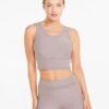 Light purple women's sports cropped tank top Puma Studio Yogini - Women's