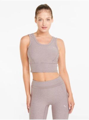 Light purple women's sports cropped tank top Puma Studio Yogini - Women's