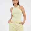 Light yellow women's basic tank top Noisy May - Women