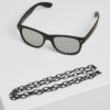 Likoma Mirror With Chain Sunglasses Black/Silver