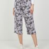 Lila-fekete mintás culottes ONLY Nova - Nők