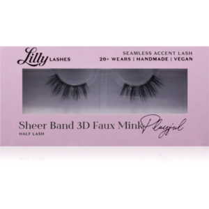 Lilly Lashes Sheer Band 3D Faux Mink Half Lash műszempillák típus Playful 1 pár