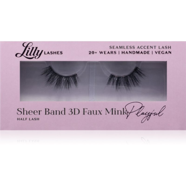 Lilly Lashes Sheer Band 3D Faux Mink Half Lash műszempillák típus Playful 1 pár